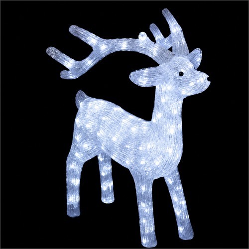 Елен бял-H75см, 128 бели LED