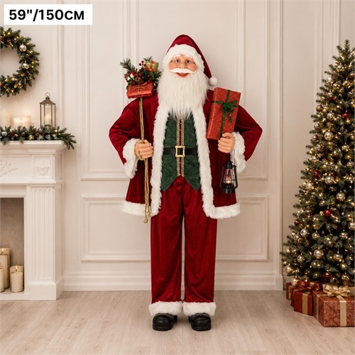 Дядо Коледа за декорация, H150cm, RED