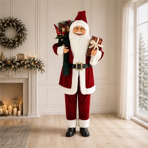 Дядо Коледа за декорация, H180cm, RED